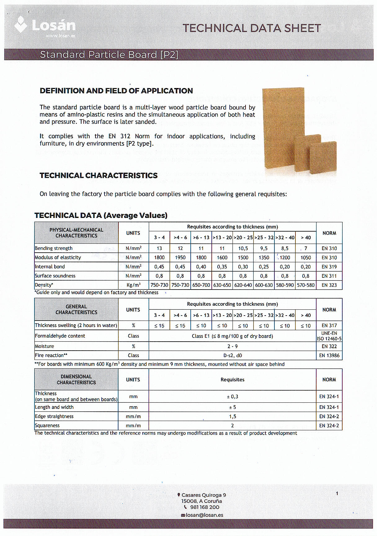 Data Sheet (Spanish Particle Board P2 Type)_Page_1